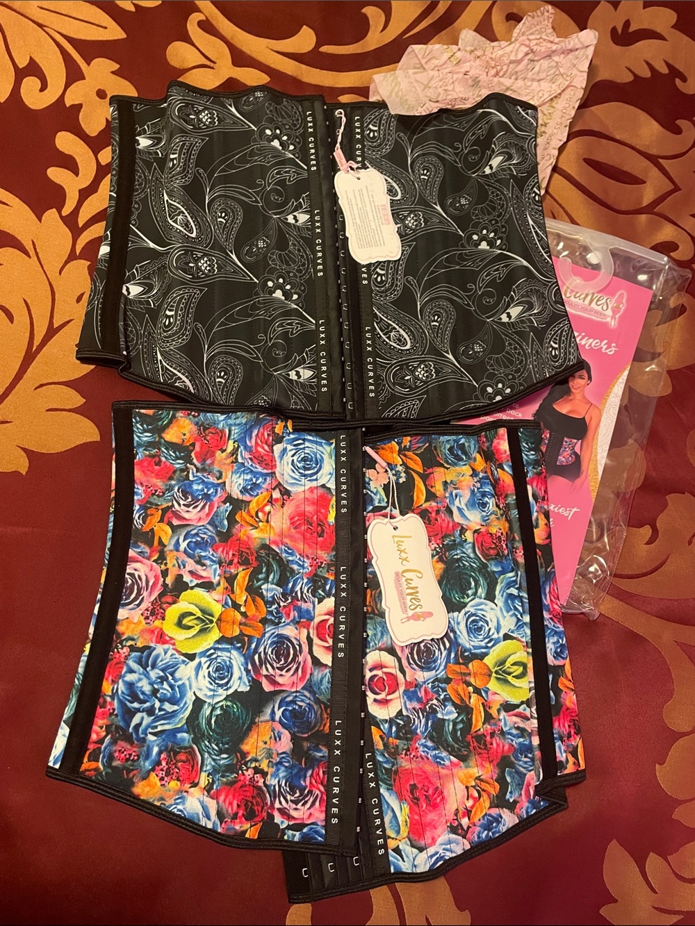 Luxx Curves Floral and Black Waist Trainer Duo